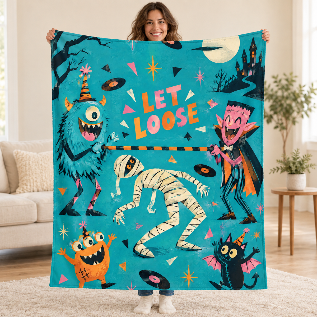 Mummy Limbo Night blanket, held open