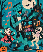 Creature Karaoke blanket, full design