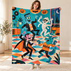 Monster Dance Finale blanket, held open