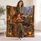 Rainy Window Reading blanket, held open