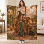 Greenhouse Reading Nook blanket, held open