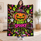 Pumpkin Bass Drop blanket, held open