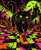 Black Cat Sneaker Club blanket, full design
