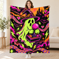 Ghost Arcade Rush blanket, held open