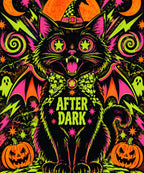 Midnight Cat Energy blanket, full design