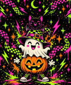 Halloween Neon Totem blanket, full design