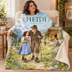 Heidi blanket, wrapped around a reader