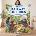 The Railway Children blanket, held open