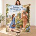 Rebecca of Sunnybrook Farm blanket, held open