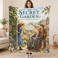 The Secret Garden blanket, held open
