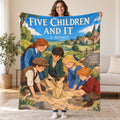 Five Children and It blanket, held open
