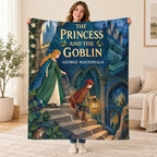 The Princess and the Goblin blanket, held open