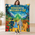 The Wonderful Wizard of Oz blanket, held open