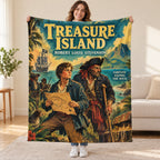 Treasure Island blanket, held open