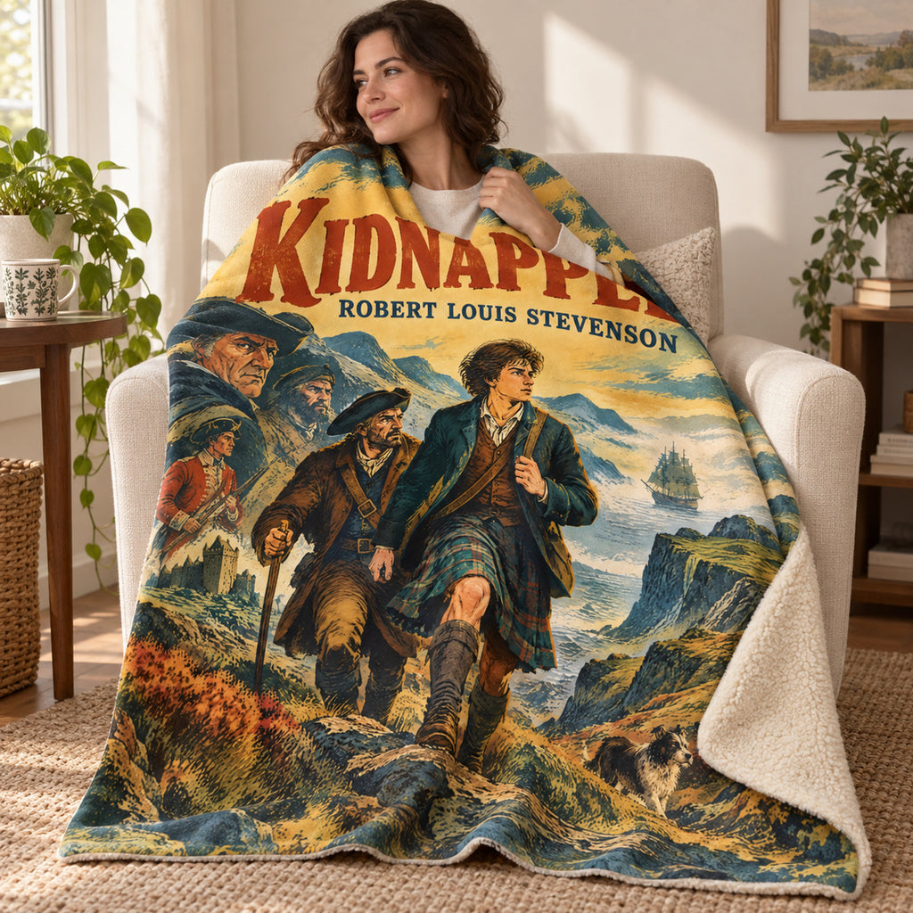 Kidnapped blanket, wrapped around a reader