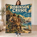 Robinson Crusoe blanket, held open