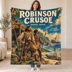 Robinson Crusoe blanket, held open