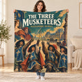 The Three Musketeers blanket, held open