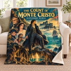 The Count of Monte Cristo blanket, on a sofa