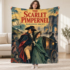 The Scarlet Pimpernel blanket, held open