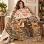 Far from the Madding Crowd blanket, wrapped around a reader