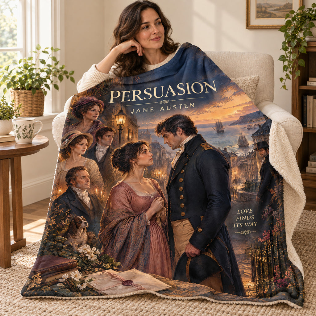 Persuasion blanket, wrapped around a reader