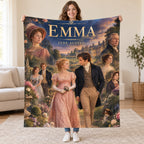 Emma blanket, held open