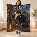 Jane Eyre blanket, held open