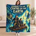 Journey to the Centre of the Earth blanket, held open