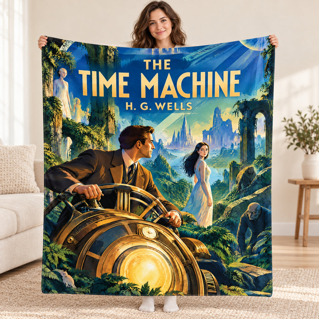 The Time Machine blanket, held open