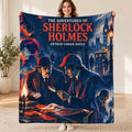 The Adventures of Sherlock Holmes blanket, held open