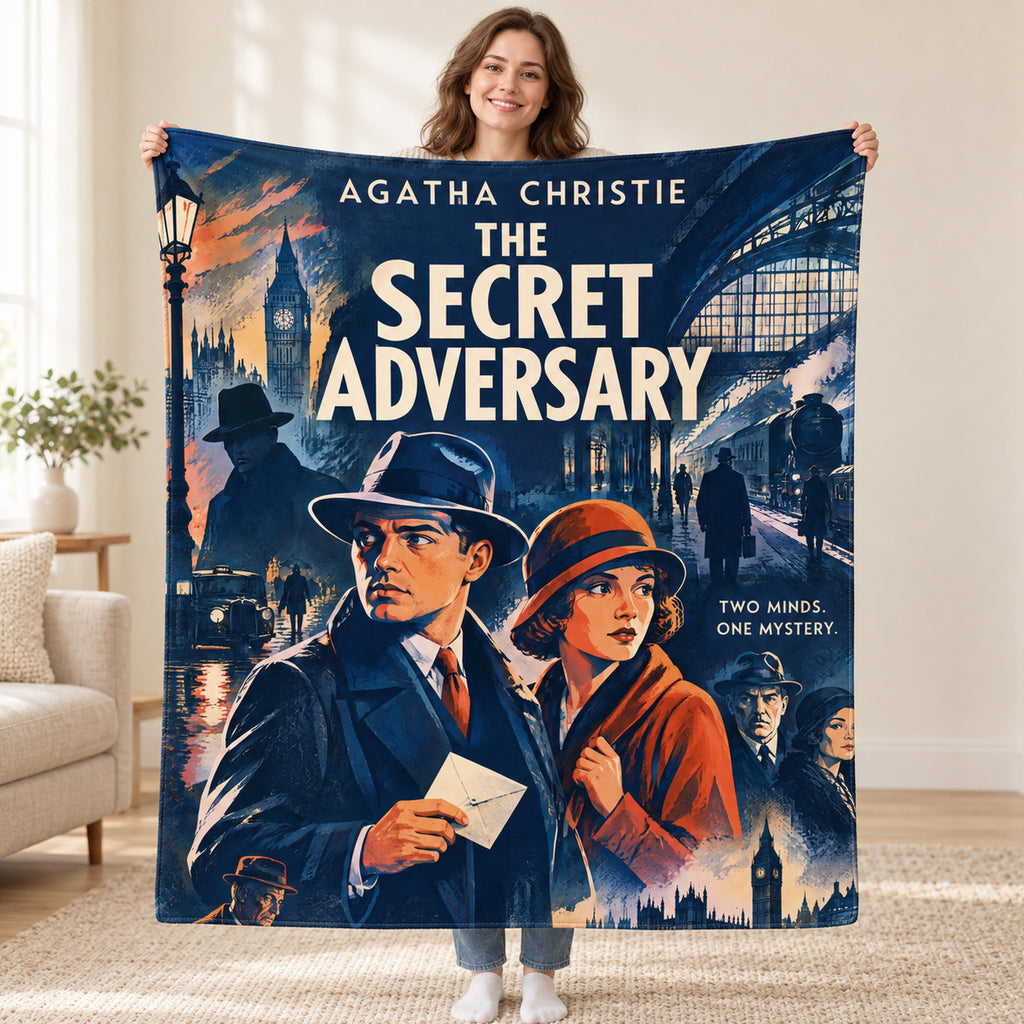 The Secret Adversary blanket, held open