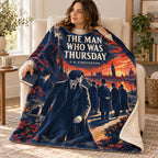 The Man Who Was Thursday blanket, wrapped around a reader