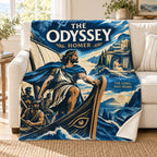 The Odyssey blanket, on a sofa