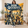 Don Quixote blanket, held open