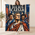 Julius Caesar blanket, held open