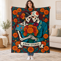 Marigold Embrace blanket, held open