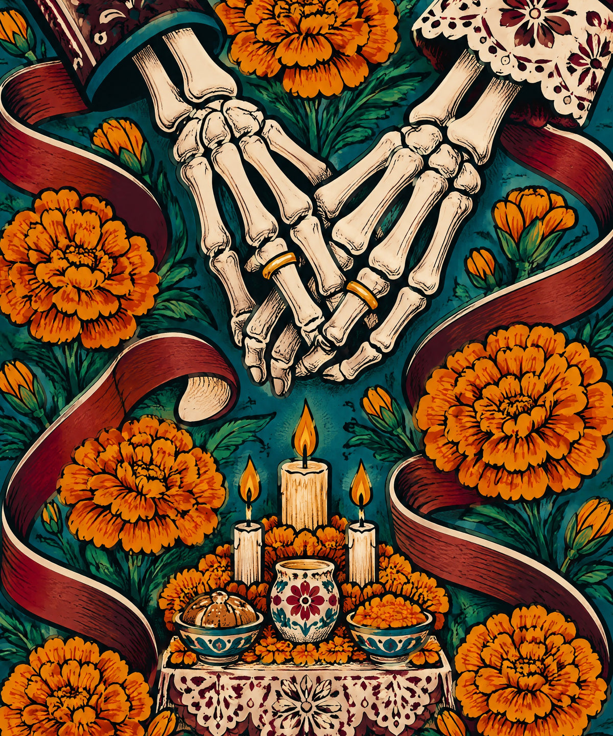 Linked Hands blanket, full design