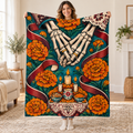 Linked Hands blanket, held open