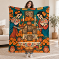 Setting the Ofrenda blanket, held open