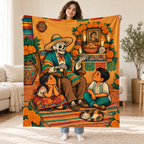 Grandpas Stories blanket, held open