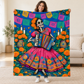 Accordion Joy blanket, held open
