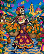 Flower Seller blanket, full design