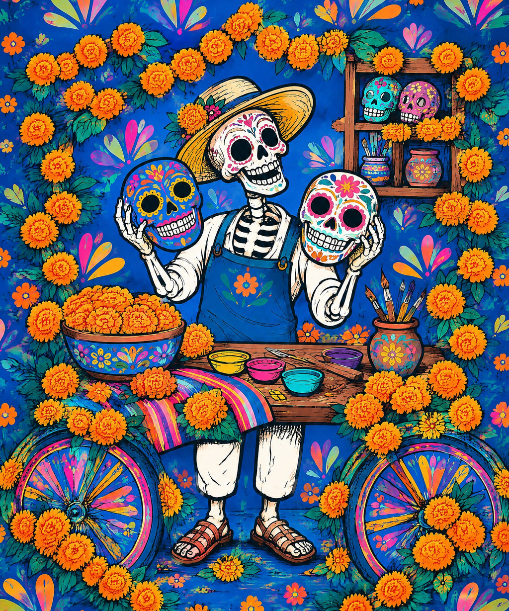 The Mask Maker blanket, full design