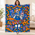 The Mask Maker blanket, held open