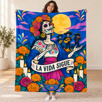 The Plaza Singer blanket, held open