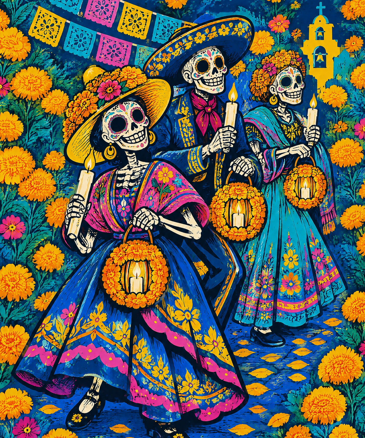 Procession of Light blanket, full design
