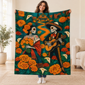 Petal Path blanket, held open