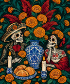 Ofrenda Bouquet blanket, full design