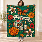 Wings of Memory blanket, held open